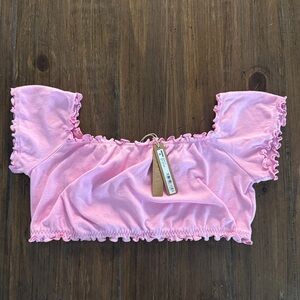 SKIMS Pointelle Super Crop Top XL NWT